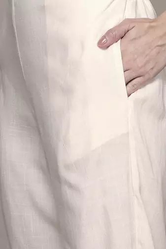 Multicolor woven viscose kurta set