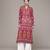 Pink woven viscose kurta