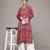 Pink woven viscose kurta