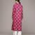 Pink woven viscose kurta
