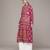 Pink woven viscose kurta
