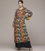 Multicolor woven viscose kurta