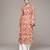 Brown woven viscose kurta