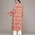 Brown woven viscose kurta
