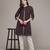 Black woven viscose kurta