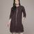 Black woven viscose kurta