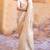 Off white kouram silk bland sequance & thread work saree with Blouse