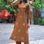 Floral Embroidered V-Neck Thread Work Straight Kurta With Palazzos