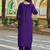 Floral Embroidered V-Neck Thread Work Straight Kurta With Palazzos