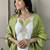 Off White viscose blend Embroidered Straight KurtI BOTTOM DUPATTA SET