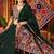 Green Viscose Cotton Thread With Mirror Work Navratri Lehenga Choli