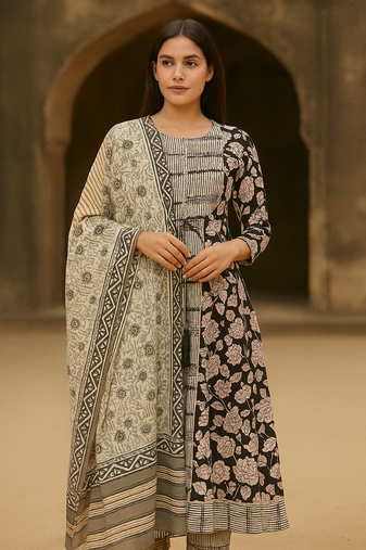 Gota block printed kurta set