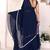navy  georgette ready to wear ruffle style saree with sequin embroidery blouse piece