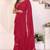 rani georgette ready to wear ruffle style saree with sequin embroidery blouse piece
