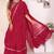 rani georgette ready to wear ruffle style saree with sequin embroidery blouse piece