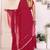 rani georgette ready to wear ruffle style saree with sequin embroidery blouse piece