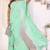 sea green georgette ready to wear ruffle style saree with sequin embroidery blouse piece