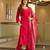 Women's Beautiful Viscose Embroidery work Straight Kurta with Pant and Dupatta Set