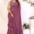 wine georgette ready to wear ruffle style saree with sequin embroidery blouse piece