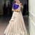 Ivory Poly Tassar Silk  Zari Border South Indian Style Lehenga choli