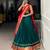 GREEN Vichitra Silk Paithani Zari Weaving South Indian Style Lehenga choli