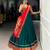 GREEN Vichitra Silk Paithani Zari Weaving South Indian Style Lehenga choli