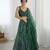 Bottle Green Net Rainbow Sequin Dori Work Lehenga Choli