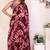 maroon shibori printed ruffled stitched ready to wear saree with sequin unstitched blouse