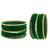 Set of 30 green velvet & gold plated bangles