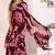 maroon shibori printed ruffled stitched ready to wear saree with sequin unstitched blouse
