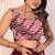 maroon shibori printed ruffled stitched ready to wear saree with sequin unstitched blouse