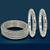 Set of 6 silver plated textured bangles set