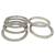 Set of 6 silver plated textured bangles set