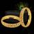 Set of 2 gold plated engraved traditional bangles set