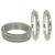 Set of 6 silver plated textured bangles set