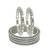 Set of 6 silver plated textured bangles set