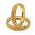 Set of 2 gold plated engraved traditional bangles set