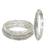 Set of 4 silver plated cubic zircon bangle set