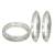 Set of 4 silver plated cubic zircon bangle set