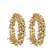 Set of 2 gold plated kundan floral bangle set
