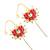 Gold plated pink lotus design needle ear cuff