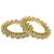 Set of 2 gold plated filigree floral bangle set