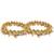 Set of 2 gold plated kundan floral bangle set