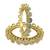 Set of 2 gold plated filigree floral bangle set