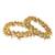 Set of 2 gold plated kundan floral bangle set