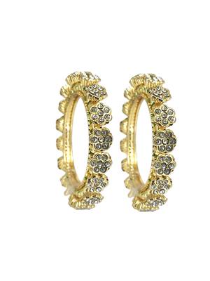 Set of 2 gold plated filigree floral bangle set 4