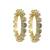 Set of 2 gold plated filigree floral bangle set