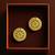 Gold plated round shape stud earring