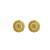 Gold plated round shape stud earring