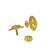 Gold plated round shape stud earring